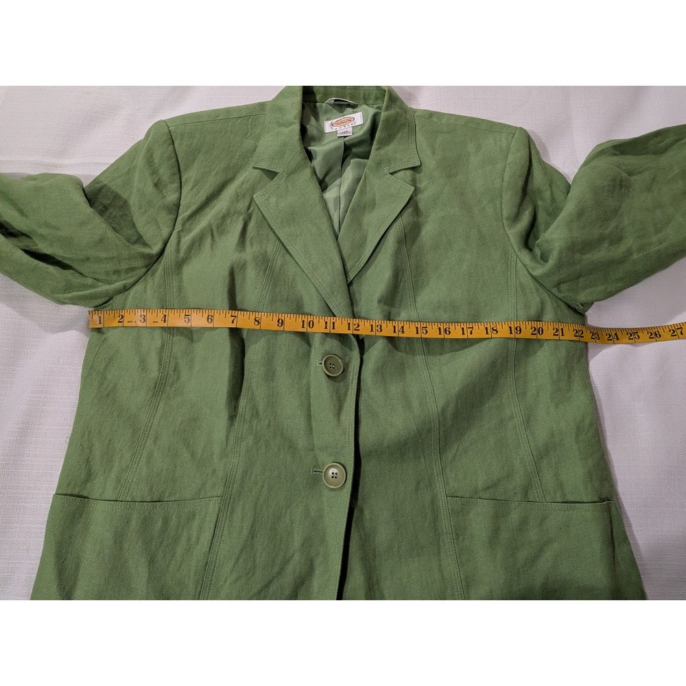 Talbots Women 100% Linen 14W Irish Linen Blazer Jacket Career Preppy Classic - Picture 6 of 6